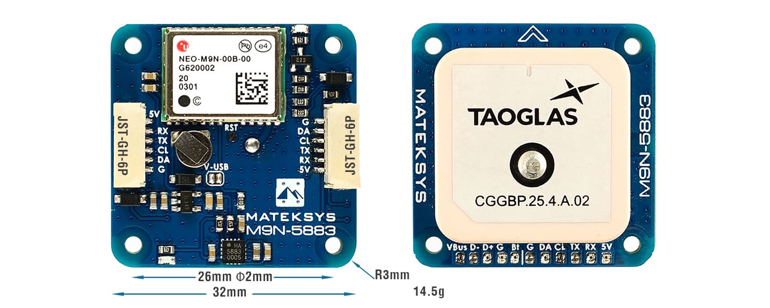 GPS приймач Matek Systems M9N-5883 GNSS thumbnail 2