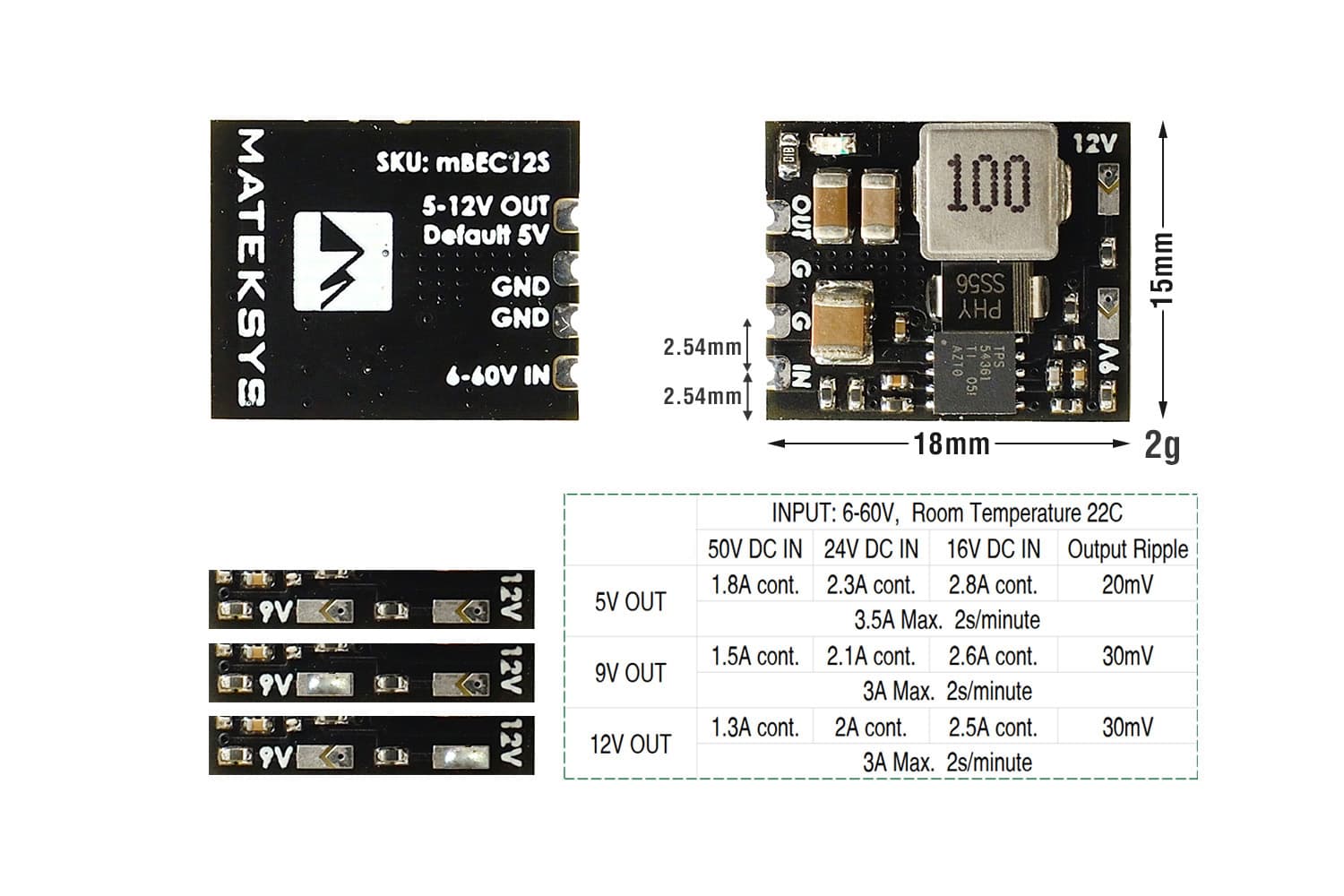 Micro BEC 6-60V to 5V/9V/12V-ADJ - photo 1