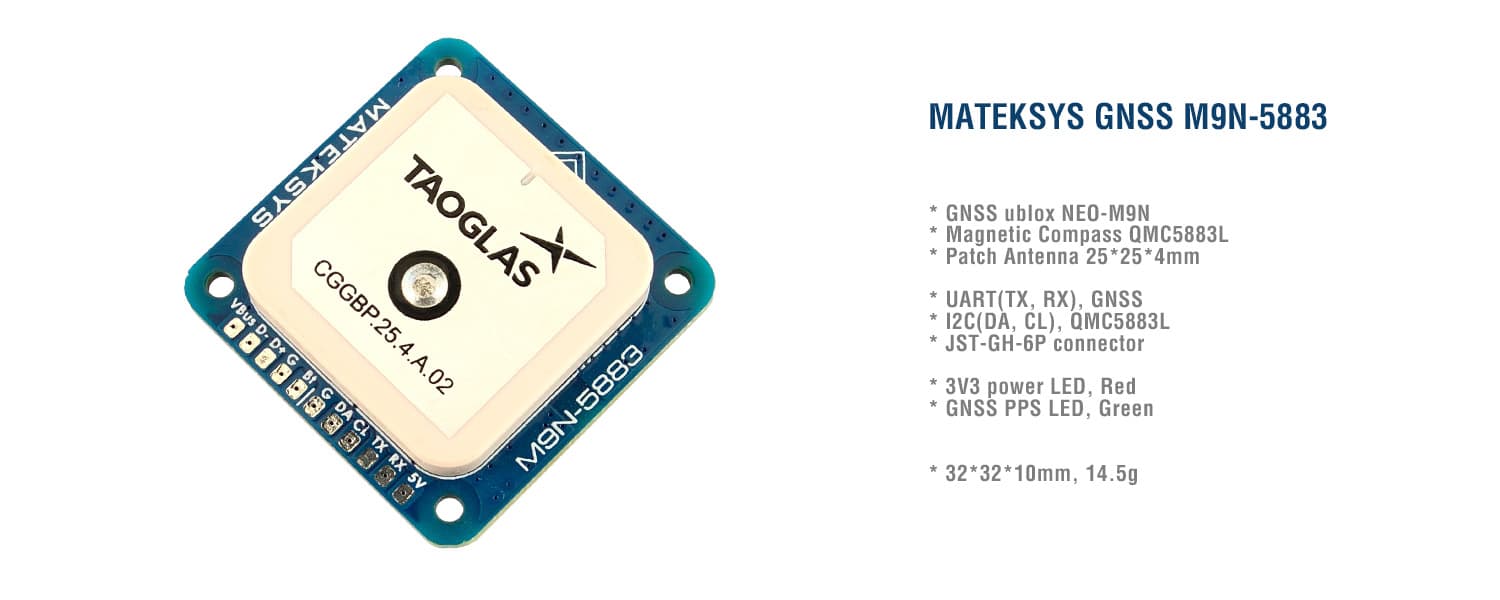 GPS приймач Matek Systems M9N-5883 GNSS - photo 1