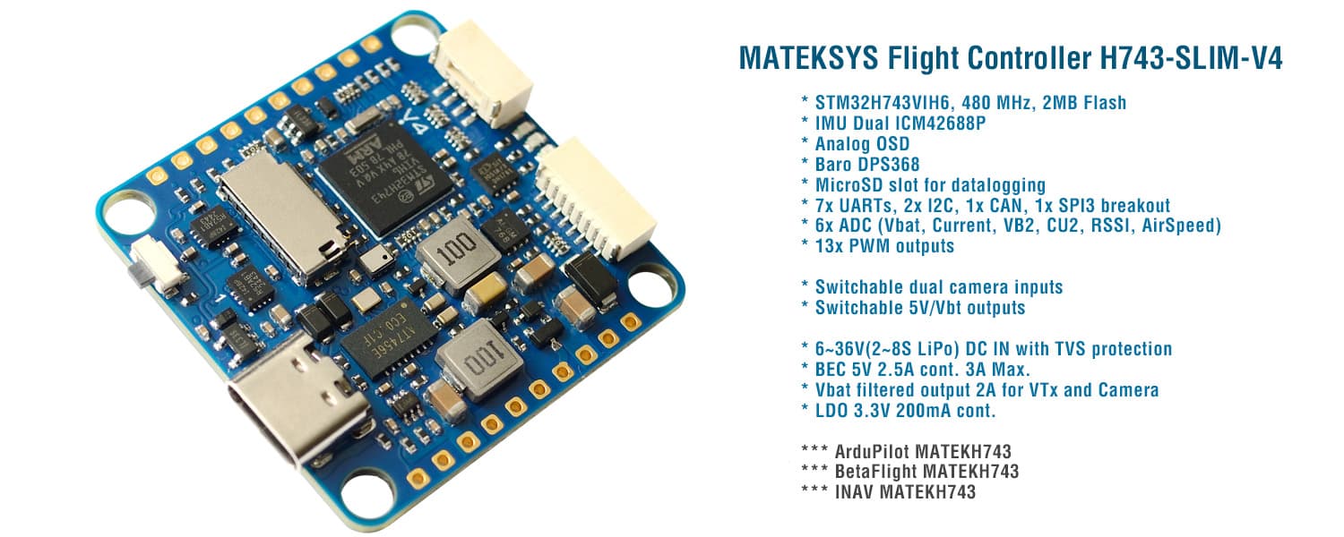 Flight Controller H743-SLIM-V4